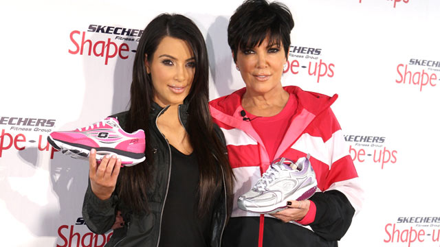 PHOTO: Kim Kardashian and Kris Jenner attend the SKECHERS Shape-Ups press conference, Nov. 22, 2010 in Beverly Hills, California.