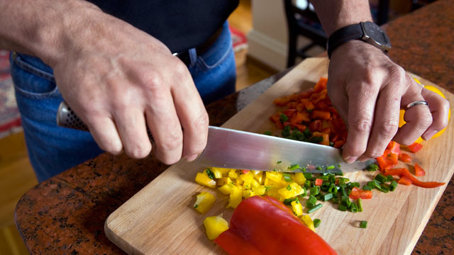 PHOTO: A good set of kitchen knives are important tools for healthy cooking.