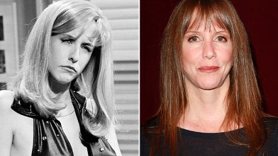PHOTO: Laraine Newman as Sherry during the "I was not a Sucker for Saturday Night" skit on July 31, 1976. | Posing on stage prior to performing in "Celebrity Autobiography" July 25, 2011 in Santa Monica, Calif.