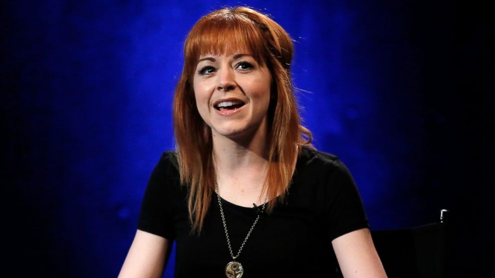 PHOTO: Musician Lindsey Stirling speaks during the AOL Build Speakers Series at AOL Studios on July 14, 2014 in New York.