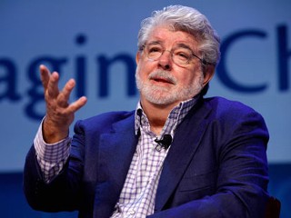 PHOTO: Filmmaker George Lucas addresses the Investment Company Institute's annual general membership meeting at the Marriott Wardman Park hotel May 11, 2012 in Washington, DC in this file photo.