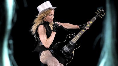 PHOTO: Madonna performs during her "Sticky & Sweet Tour" concert, July 21, 2009 at Olympic Stadium.
