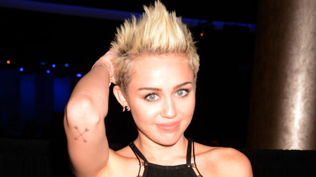 PHOTO: Singer Miley Cyrus attends the Clive Davis and The Recording Academy's 2013 GRAMMY Salute to Industry Icons Gala held at The Beverly Hilton Hotel on Feb. 9, 2013 in Beverly Hills, Calif.