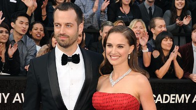 PHOTO: Natalie Portman and Benjamin Millepied arrive at the 84th Annual Academy Awards held at Hollywood & Highland Centre, Feb. 26, 2012 in Hollywood, Calif.