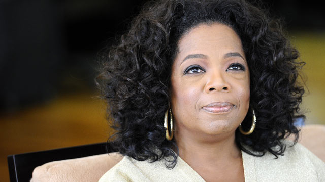 PHOTO: US talk show queen Oprah Winfrey looks on as she answers to journalists questions at her South African girls academy, Jan. 13, 2012 in Henley on Klip.
