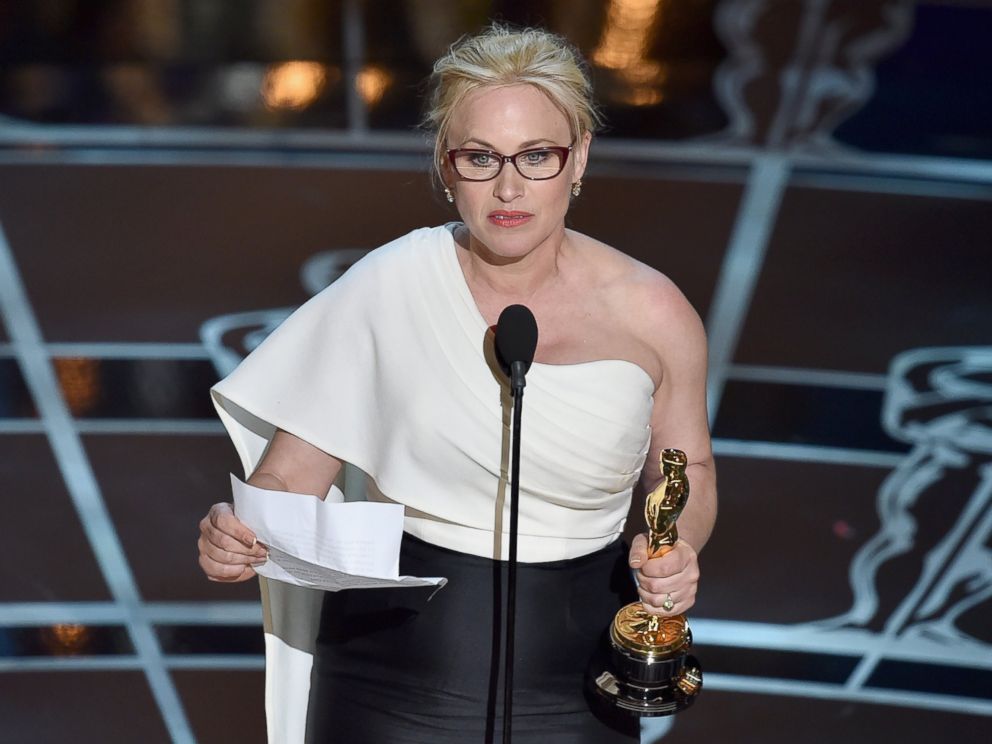 PHOTO: Actress Patricia Arquette accepts the award for Best Actress in a Supporting Role for Boyhood during the 87th Annual Academy Awards, Feb. 22, 2015 in Hollywood, California.