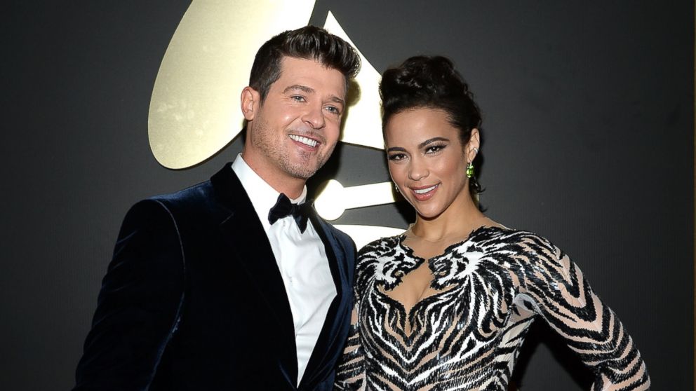 PHOTO: Actress Paula Patton and singer Robin Thicke attend the 56th GRAMMY Awards at Staples Center on Jan. 26, 2014 in Los Angeles, Calif.