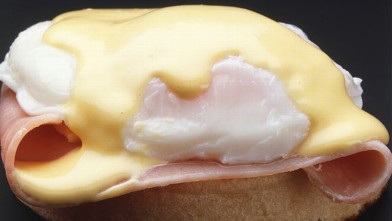 PHOTO: Anne Burrell's poached eggs with hollandaise recipe is shown here.