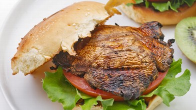 PHOTO: Portobello mushroom burger