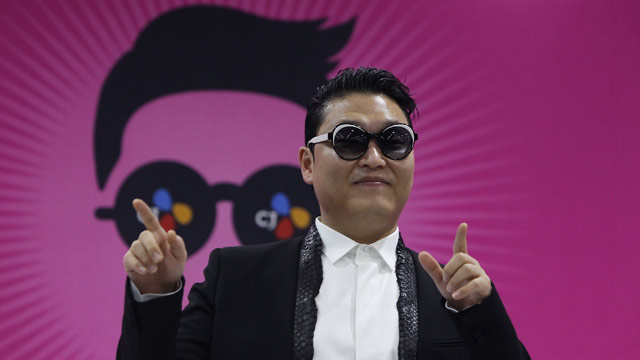 PHOTO: Singer PSY attends a press conference before his concert to introduce his new single Gentleman at Olympic Stadium on April 13, 2013 in Seoul, South Korea.
