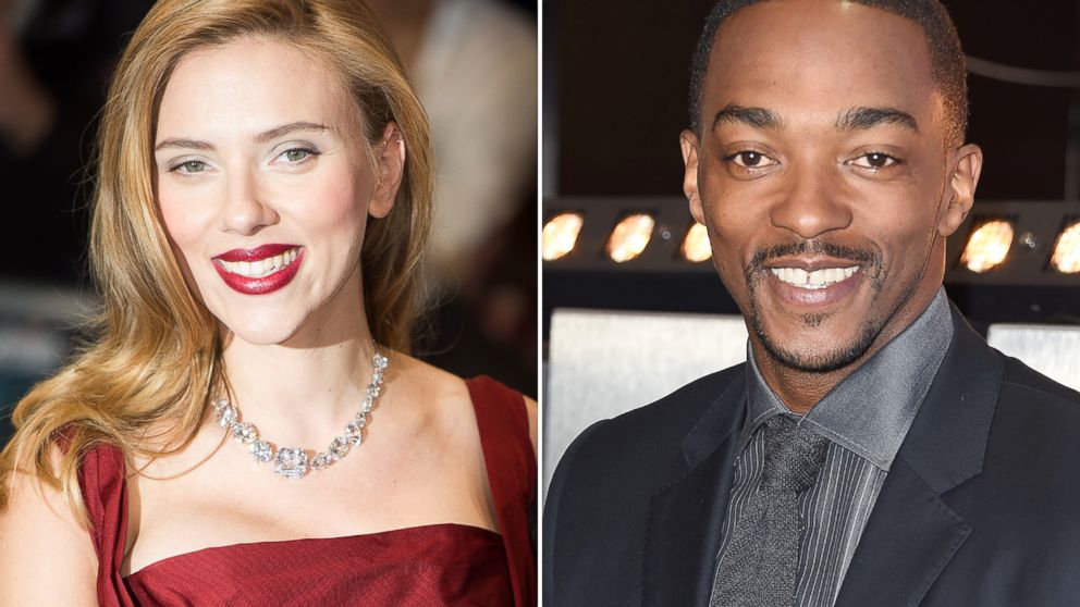 PHOTO: Scarlett Johansson, left, and Anthony Mackie, right, are seen in these March 20, 2014 file photos.