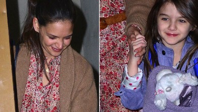 PHOTO: Katie Holmes and daughter Suri Cruise are seen on the streets of Manhattan, March 27, 2012 in New York City.