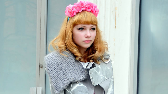 PHOTO: Fashion blogger Tavi Gevinson is seen outside the Rodarte show, Feb. 14, 2012, in New York City.