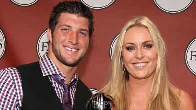 PHOTO: Tim Tebow and ESPY winner of Best Female Athlete Olympic downhill skier Lindsey Vonn attend The 2011 ESPY Awards at Nokia Theatre L.A. Live on July 13, 2011 in Los Angeles, Cali.
