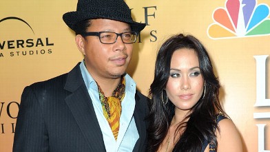 PHOTO: Terrence Howard and Michelle Ghent arrive at premiere of NBC's "Law & Order: Los Angeles" held at Drai's Hollywood, Sept. 27, 2010 in Los Angeles, Calif.