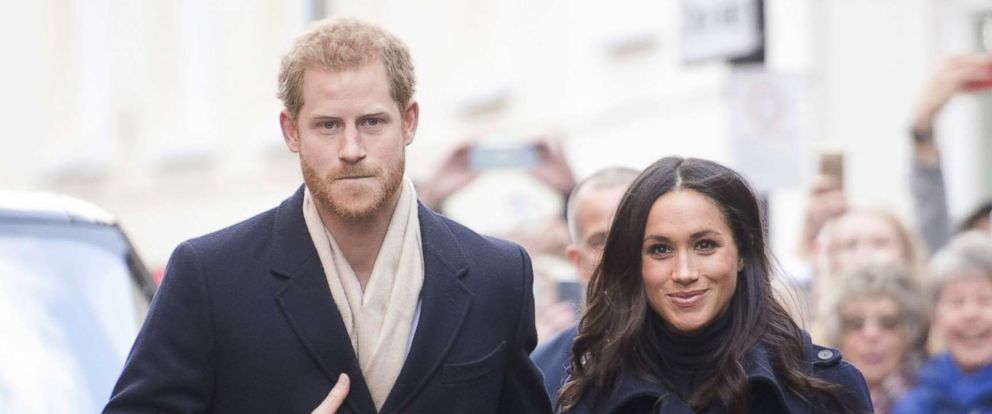 PHOTO: Prince Harry and his fiancee, Meghan Markle, visit Nottingham for their first official public engagement together, Dec. 1, 2017, in Nottingham, England. 