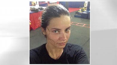 PHOTO: Adrianna Lima posted this image on her twitter page with caption, "Just finish workout;)," Oct. 7, 2012.