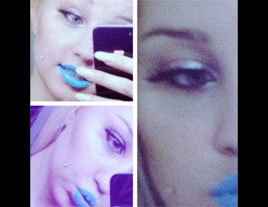 Bynes With Blue Lips