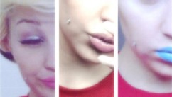 Bynes With Blue Lips