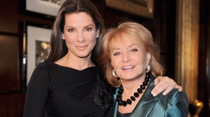 Academy Award nominee Sandra Bullock is interviewed by Barbara Walters