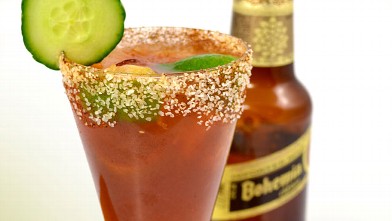 PHOTO: The Bohemia Chipotle Michelada cocktail is shown here.
