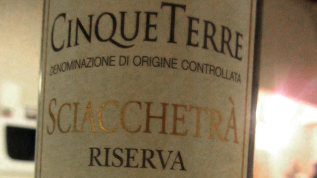 PHOTO: The dessert wine, Sciacchetra, is made in Cinque Terre from naturally-dried grapes and is rarely found outside of the five towns.