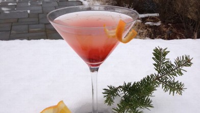 PHOTO: Topnotch resort's cranberry mistletini is shown here.