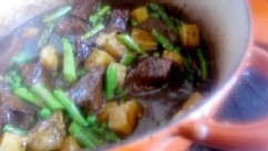 PHOTO: The finished stew, prepared by chef Karen Pickus, is shown here.