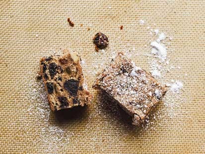 Jackie's holiday fruitcake bars, from the