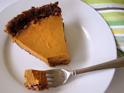 Amy Green's gluten-free pumpkin pie.