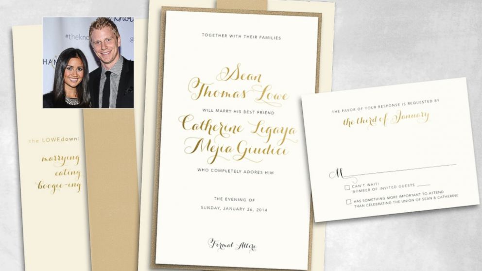 PHOTO: Sean and Catherines wedding invite