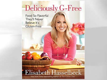 Deliciously G-Free, Elisabeth Hasselbeck's gluten-free cookbook, is shown here.