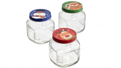 PHOTO: The holiday glass jars from The Container Store are shown.