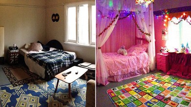 PHOTO: Roommates pulled huge prank by turning their friend's bedroom into a pink, princess wonderland.