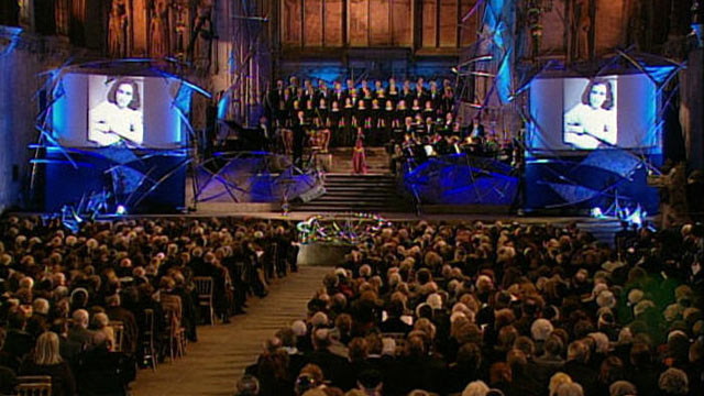 PHOTO: James Whitbourn performs his "Annelies," a tribute to Anne Frank, at the National Commemoration Event in Westminster Hall in London in this 2005 file photo.