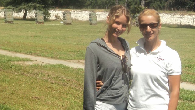 PHOTO: Jennifer Lawrence, left, is seen with Khatuna Lorig, an Olympic archer who trained Lawrence for her role in the Hunger Games, in this undated file photo.