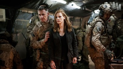 PHOTO: Stationed in a covert base overseas, Jessica Chastain (center) plays a member of the elite team of spies and military operatives who secretly devoted themselves to finding Osama Bin Laden in Columbia Pictures' electrifying new thriller directed by 