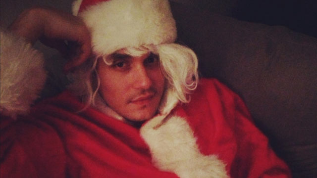 PHOTO: Katy Perry tweeted this image of John Mayer with caption, "Santa Baby," Dec. 26, 2012.