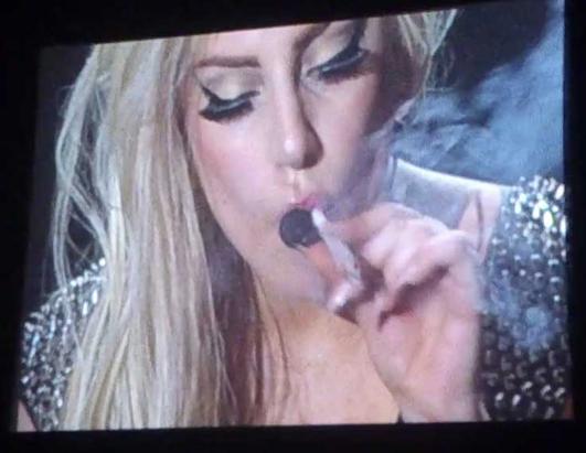 Lady Gaga smoke joint