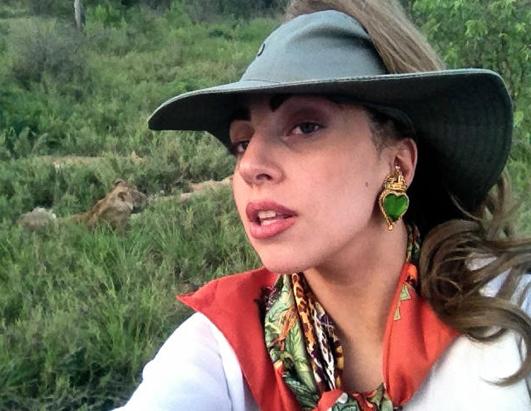 Lady Gaga Goes on Safari