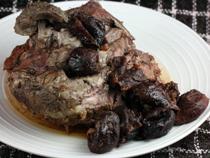 PHOTO: Stephanie ODeas leg of lamb with prunes is shown here.