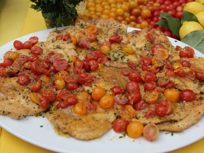 Fabio Viviani's lemony chicken recipe is shown here.