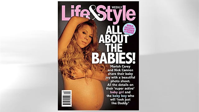mariah carey pregnant pictures. PHOTO: Seen here is Mariah Carey on the cover of Life&Styles magazine.