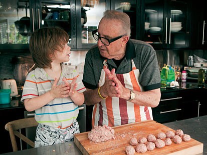 Marc Vetri's father and son prepare the family meatball recipe together.