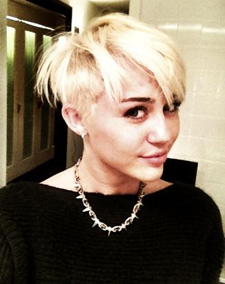 Miley Cyrus chopped hairdo