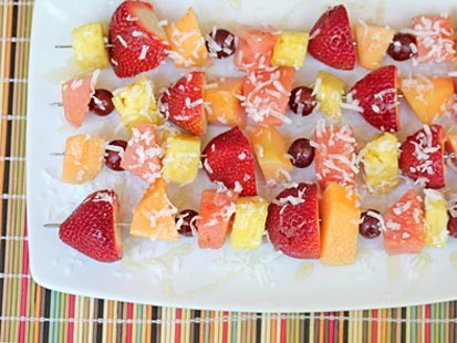 PHOTO: Erin Chases fruit kebabs are shown here.