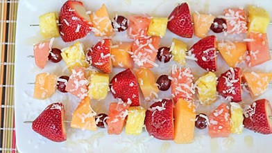 PHOTO: Erin Chase's fruit kebabs are shown here.