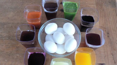 PHOTO: The natural ingredients used to dye Easter eggs are shown here.