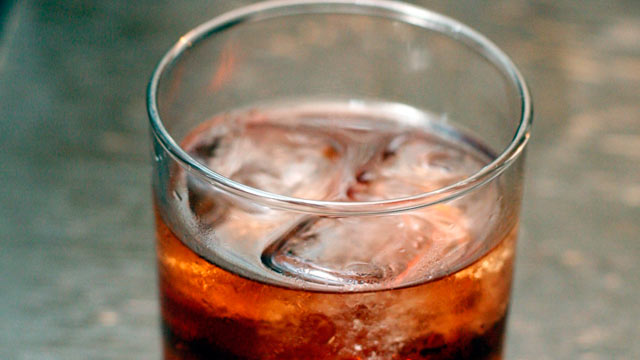 PHOTO: The smoky Negroni Leoni cocktail is shown here.