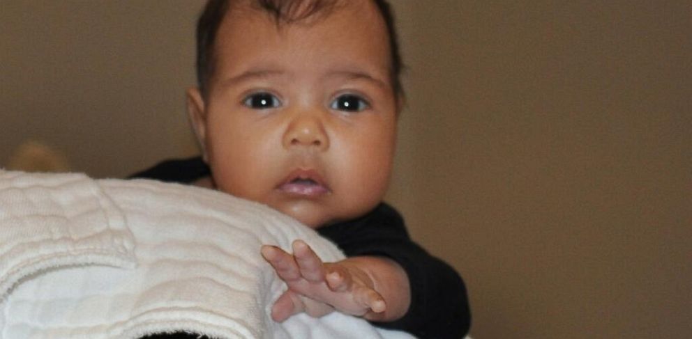 Kanye West reveals first photo of his daughter, North.